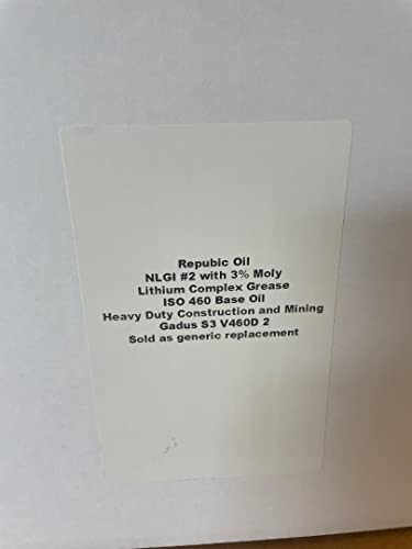 Republic Oil 3% Moly Lithium Complex #2 Heavy Duty Grease 10 Tubes with Shipping Protection caps - size: 10 x 14 oz Tubes