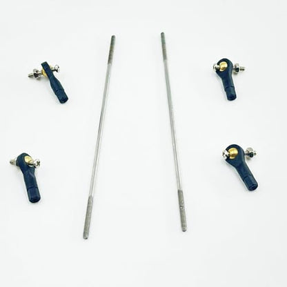2PCS RC Toy Push Rod Adjustable Tie Rods Ball Head Joint Servo Linkage Link Rod for RC Airplane Helicopter Car Boat DIY Model Toy Parts (M2x150mm) - style: M2x150mm