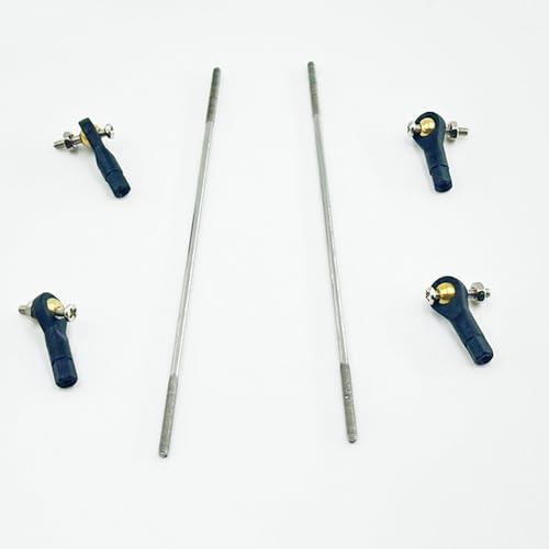 2PCS RC Toy Push Rod Adjustable Tie Rods Ball Head Joint Servo Linkage Link Rod for RC Airplane Helicopter Car Boat DIY Model Toy Parts (M2x150mm) - style: M2x150mm