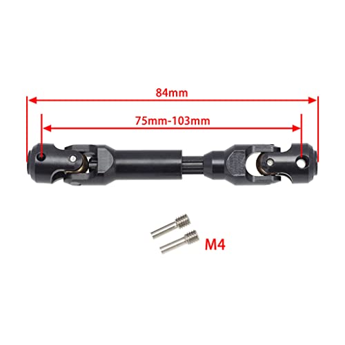 Universal Drive Shaft Transmission Shaft Metal Drive Shaft CVD Axle Set Lightweight Metal CNC Machined Suitable for RC Model Car Truck, 75-103mm - color: 75-103mm