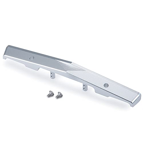 Aluminum RC Front Bumper for Axial SCX24 AXI00001 T1/T2 C10 1/24th RC Crawler Truck Car (Silver) - color: Silver