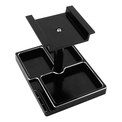 Metal Work Stand Repair Station Display Platform 360 Degree Rotation with Screws Holder for 1/18 1/24 RC Car TRX4M SCX24 AX24 FCX24
