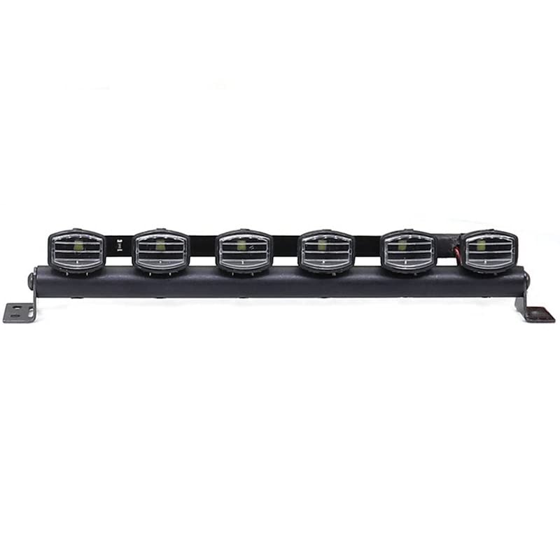 RC Car Light Bar Kit 6 LEDs Body Shell Roof Lights for 1/10 RC Crawler Car Truck Accessories - (Color: Black, CN)