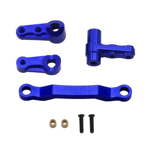 for Buggy for Remo for Hobby Smax 1631 1635 1651 1655 1/16 Metal for Swing Arm Axle Mount C Base Steering Group Cup RC Car Upgrade Parts RC Car Parts(Blue,Steering Set) - color: Blue, size: Steering set