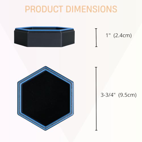 Magnetic Hex Board Game Trays, Modular Stackable Token Dice Trays (7-Pack) | Built-in Magnets, Flexible Combination, Stackable For Storage, Token & Dice Organizer, 7 Colors, Modular Design
