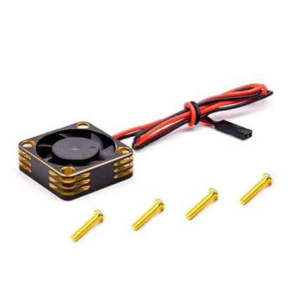 RC Car Replacement for RC Model Car for Mini Brushless Motor 550 540 Electrically Regulated High-Speed ESC Cooling Fan 5V-7.4V 30x30mm(Gold) - color: Gold