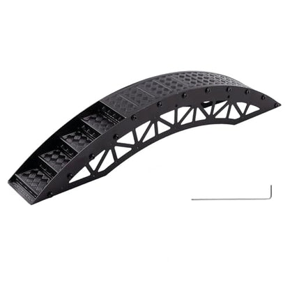 RC Crawler Bridge Obstacle, Stainless Steel DIY Assembly Ramp for 1/12 1/18 1/24 RC Crawler Course Accessories (Black Step Bridge) - style: Black Step Bridge