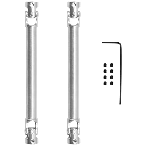 2Pcs Vgoohobby 2mm 3mm 4mm Metal RC Drive Shaft CVD Driveshaft Compatible with WLtoys Axial MN Model WPL Tamiya 1/24 1/18 1/16 1/14 1/12 RC Military Crawler Car Tractor Truck (75-105mm 3-3) - color: 75-105mm 3-3