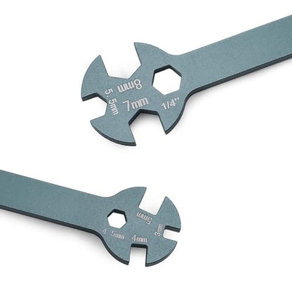 Special Tool Wrench 3/4 / 5/5.5/7 / 8MM Remote Control Car Multifunction Tool Turnbuckle Wrench Suitable for Repair Work Remote Control Car Turnbuckle - color: Blue
