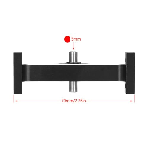 Aluminum Alloy 70mm Transfer Case Transmission Gearbox with 5mm D-Shaped Shaft for 1/10 RC Rock Crawler MOA 1.9 Shafty LCG Chassis Builder