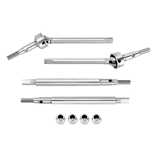 INJORA +2mm Extended Dogbone Axle Shaft for 1/18 TRX4M Axles Replacement（Rear） - size: Rear