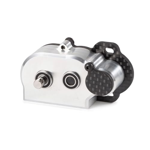 NOD Transmission Tiny LCG Gearbox,LCG Transmission,Machined Ultralight LCG Transmission Tiny Gearbox with Slidable Shim for Straight Axle Axial AR44 AR45 Enduro Vanquish F9 F10 (Silver) - color: Silver