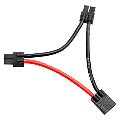 Hobbypark RC Battery Y Harness Series Connector Adapter Wire Lipo Battery Connection for Traxxas Dual Batteries in 1/16 Models,Replacement of 3063