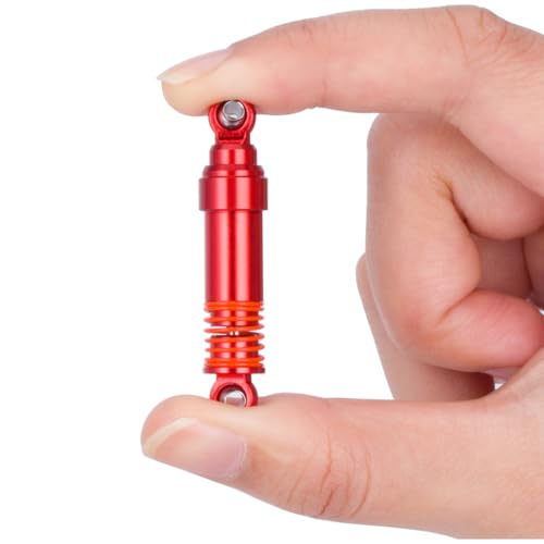 1/18 RC Shocks,52mm Big Bore Shocks CNC Aluminum with Oil Filled 2Pcs for 1/18 RC Crawler Car TRX4M TRX-4M Bronco Defender Parts DIY (Titanium) - color: Titanium