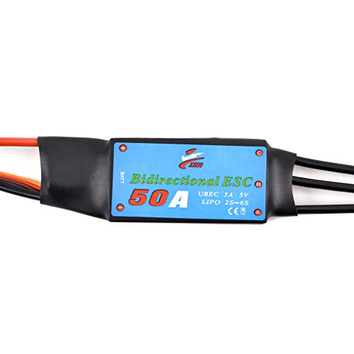 50A Bidirectional Brushless ESC Electric Speed Controller | Electric Speed Controller for RC Car Boat Underwater Propeller - color: 50A ESC
