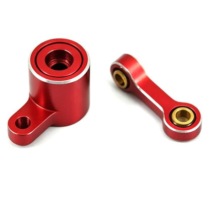 Aluminum Servo Steering Link Set for ARRMA Mini Kraton 3S 1/16 RC Car Upgrade Parts, Blue and Red (Red Servo Steering Link) - color: Red Servo Steering Link