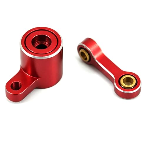 Aluminum Servo Steering Link Set for ARRMA Mini Kraton 3S 1/16 RC Car Upgrade Parts, Blue and Red (Red Servo Steering Link) - color: Red Servo Steering Link