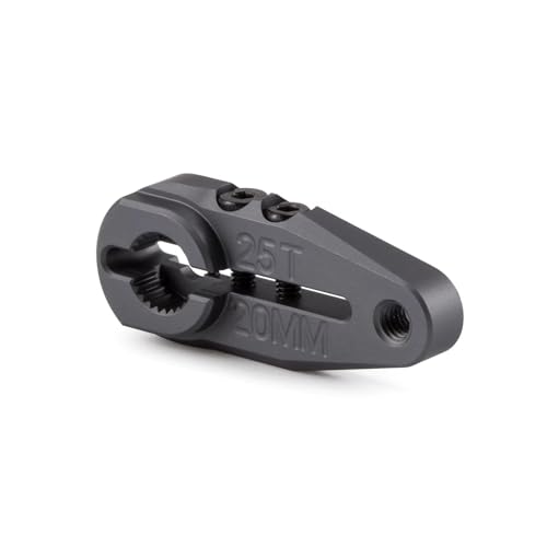25T Servo Horn CNC 7075 Aluminum 20mm 24mm Servo Horn Steering Clamping Arm for Protek Savox Futaba Servo 1/10 Arrma Buggy Granite Monster Truck Raide (25T 20mm) - color: 25t 20mm