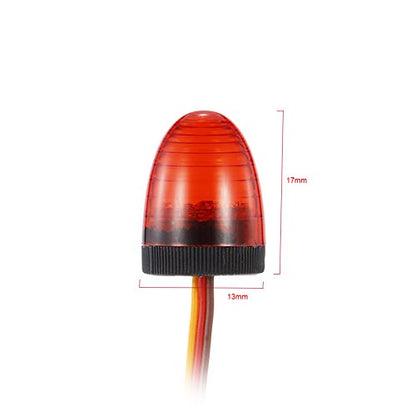 5 Modes Ultra Bright LED Lights Rotating Flashing Police Lamp for 1/8 1/10 RC Mode Crawler Truck Short Course Car CC01 D90 SCX10 4WD (Red) - color: Red