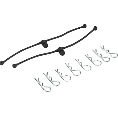 Du-Bro Body Klip Retainer, With Rubber Attachments, For RC Cars and Trucks, 2-Pack, Black - color: Black