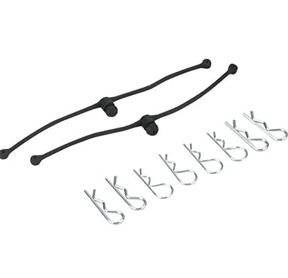 Du-Bro Body Klip Retainer, With Rubber Attachments, For RC Cars and Trucks, 2-Pack, Black - color: Black