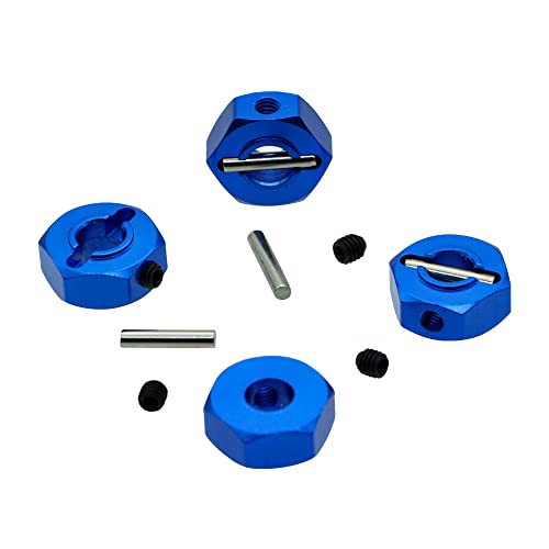 GLOBACT 4PCS 12mm Hex Wheel Hub & Cross Wrenche for 1/10 RC Car | Fits 1/10 TRX4 Axial Redcat ARRMA Granite Voltage 2WD HPI HSP Tamiya WLtoys