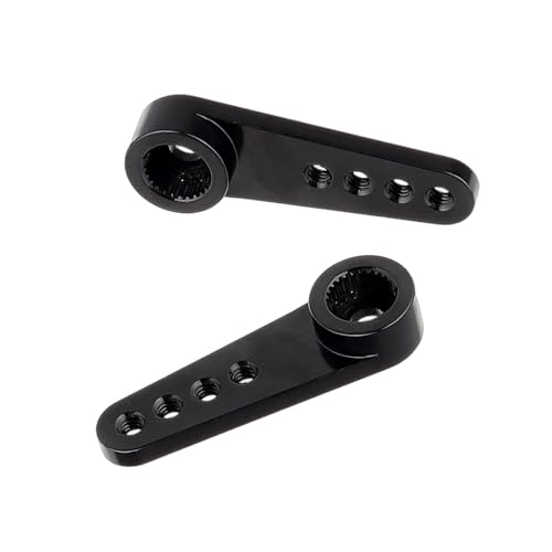 HobbyPark Metal 25T Servo Horn 5mm Spline Gear 25 Teeth Steering Arm for 1/18 RC Cars Trucks Crawler RC Airplane Aircraft Servos Motor (2-Pack)