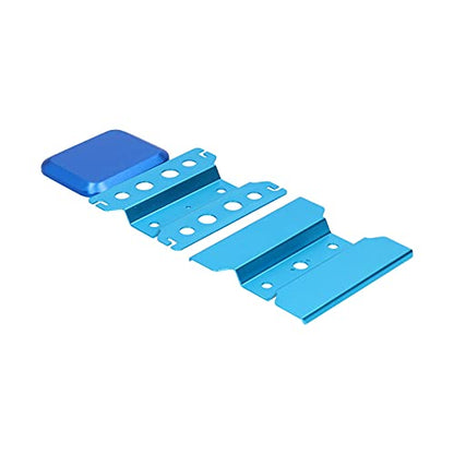 Aluminum Alloy Work Stand for RC Car 1/8 1/10, Stable Height Adjustable Repair Station for Remote Control Car , Blue 5.5 x 5.2 Inch 9.9 Oz