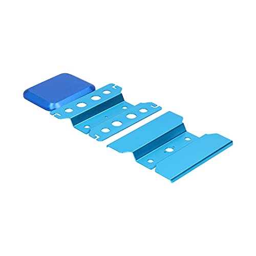 Aluminum Alloy Work Stand for RC Car 1/8 1/10, Stable Height Adjustable Repair Station for Remote Control Car , Blue 5.5 x 5.2 Inch 9.9 Oz