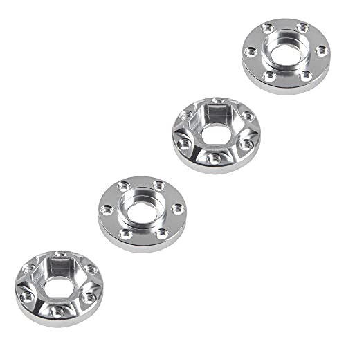Metal RC 12mm Wheel Hex Hub Extension Combiner Compatible with 1.9/2.2inch Wheel Rim Axial SCX10 Traxxas TRX4 D90 1/10 RC Crawler (6mm, Silver) - color: Silver, size: 6mm