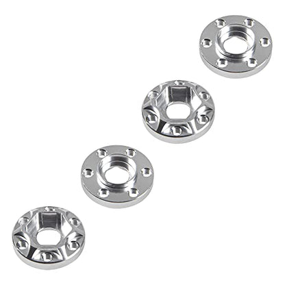 Metal RC 12mm Wheel Hex Hub Extension Combiner Compatible with 1.9/2.2inch Wheel Rim Axial SCX10 Traxxas TRX4 D90 1/10 RC Crawler (6mm, Silver) - color: Silver, size: 6mm