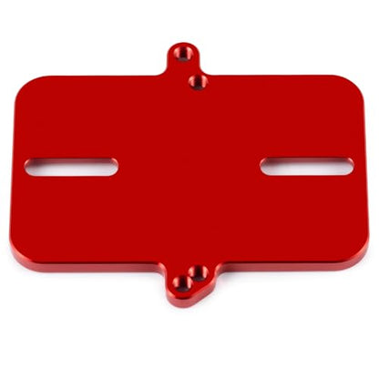 Electronic Mount Plate ESC Receiver Tray for Tra-xxas Mini Maxx | 4WD RTR Brushless Monster Truck 1/16 RC Car Upgrades Aluminum Red - color: Red