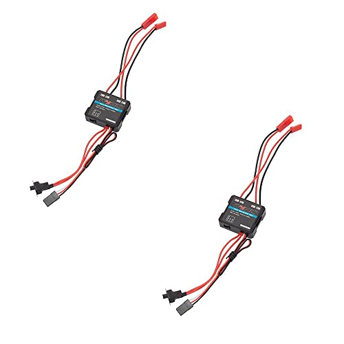 2Pcs RC Motor ESC 40A Brushed ESC Motor Electric Speed Controller 6-12.6V for 1/16 1/18 1/24 etc RC Model Cars RC Accessories Parts