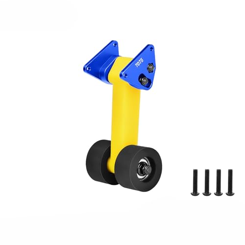 GPM Upgrade Wing Mount with Wheelie Set for ARRMA 1/10 Gorgon/Quake 2WD RC Car, Rear Wing Bracket & Anti-Wheelie Roller Bar, Replacement Modification Accessories (Blue) - color: Blue