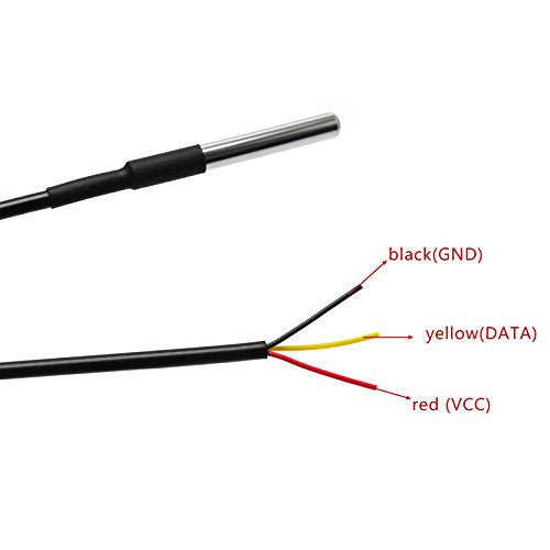 5PCS 1M DS18B20 Temperature Sensor Waterproof Digital Thermal Probe Sensor for Arduino EK1083
