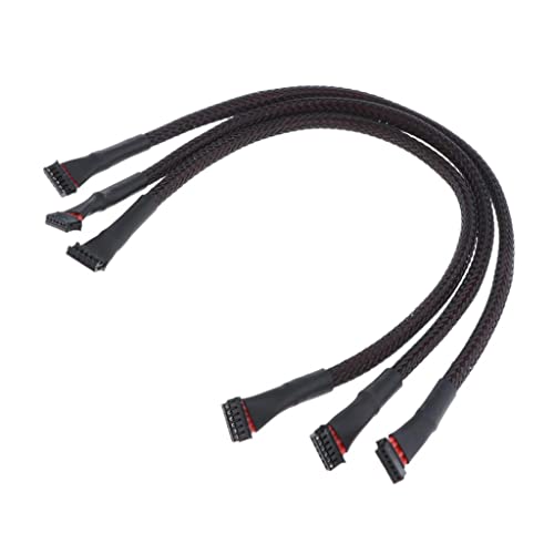 DYNWAVE Brushless Motor Sensor Wire 250mm (9.84 Inch) for 1:10 RC Car Buggy Truck Model – Silicone Cable with Protective Sheathing – Pack of 3