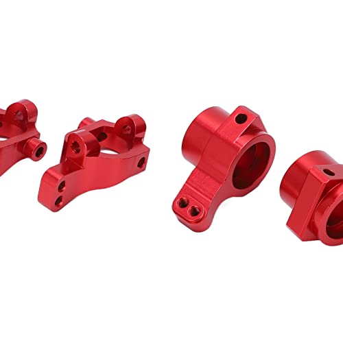 RC Block C Hub Carrier, Aluminum Alloy Steering Cup Upgrade Part Set for LOSI 22S 1/10 Rear Drive Short Course Truck (Red - color: Red