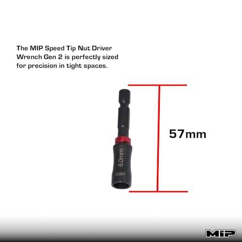 MIP Nut Driver 1/4" Drive Bit Speed Tip For Small Drills for Traxxas Arrma Axial Losi Redcat RC Quadcopter Helicopter FPV Racing Drone Models (8.0mm) - size: 8.0mm
