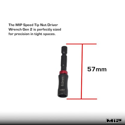 MIP Nut Driver 1/4" Drive Bit Speed Tip For Small Drills for Traxxas Arrma Axial Losi Redcat RC Quadcopter Helicopter FPV Racing Drone Models (8.0mm) - size: 8.0mm