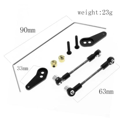 RC Car Parts Compatible with Tamiya for BBX 01 BB01 2WD 1/10 RC Off Road for Buggy Upgrade Parts Metal Rear Anti Roll Sway Bar Kit