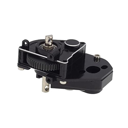 DKKY SCX24 Transmission Complete Gearbox for Axial SCX24 Bronco C10 JLU Gladiator Deadbolt 1/24 RC Crawler Upgrade Parts (Black) - color: Black