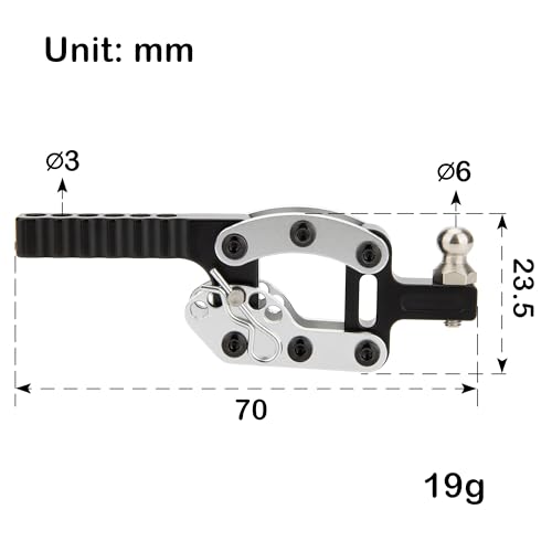 MEUS RACING 1/10 Scale RC Accessories RC Trailer Hitch, RC Tow Hook Drop Hitch Receiver for Axial SCX10 Traxxas TRX4