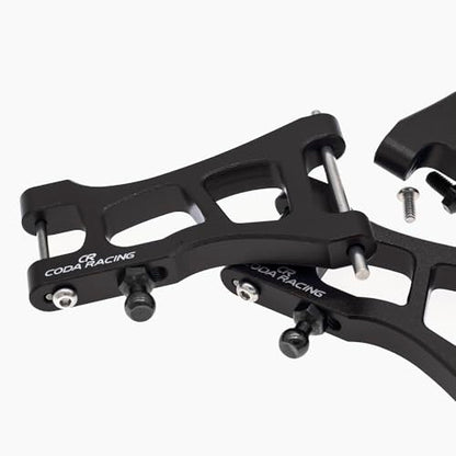 4-Pack Alloy Front&Rear Suspension Arms for Traxxas 1/18 LaTrax Teton Desert Prerunner SST -Replaces Part 7630 - color: Black