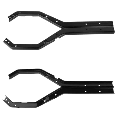 for Axial for SCX10 III for Gladiator for Wrangler 1/10 Heavy Duty Wheelbase Adjustable Metal for Chassis Frame Rail Set RC Crawler Upgrade Part RC Car Upgrade Part(Black) - size: Black