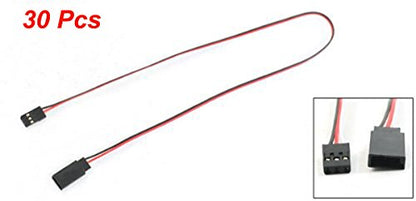 500mm Servo Extension Cable 3 Pin Male to Female Lead Wire for RC Airplane (30Pcs) - color: 30pcs, size: 500mm