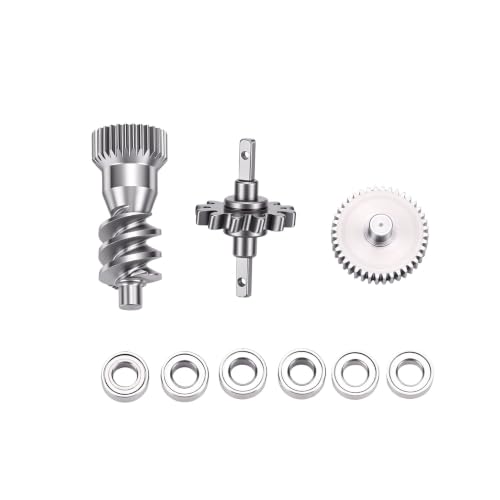 Generic Carbon Steel Gearbox Gears Bearings Set for Enhanced Performance in SCX30 1/30 RC Crawlers, 9.5g Complete Upgrade Kit