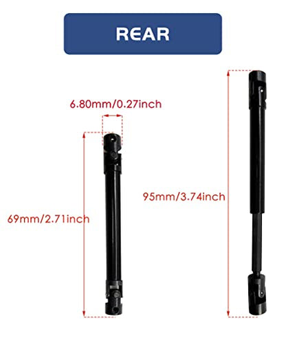 Steel RC Drive Shaft for 1/24 SCX24 Gladiator AXI00005 Axial Upgrade Parts | SCX24 Driveshaft Hardened Steel Upgrade Parts,High Strength,Wear Resistant,CNC machined - size: For SCX24 AXI00005