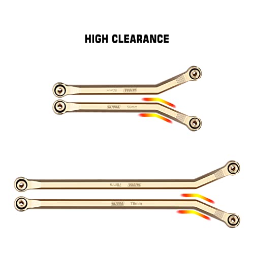 INJORA Brass High Clearance 4 Link Set for 1/24 SCX24 Gladiator Power Wagon - color: Brass