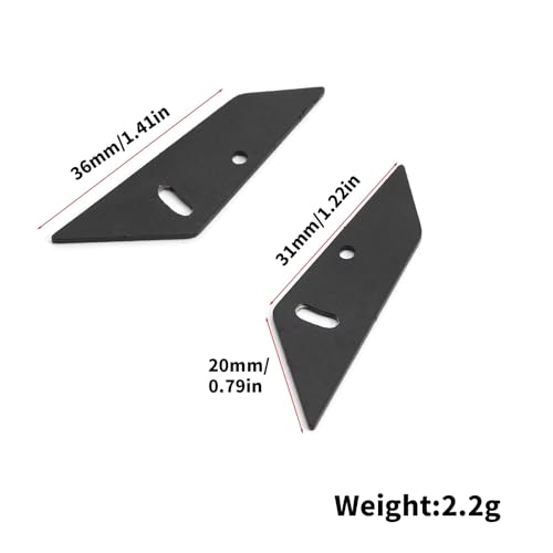 RC Accessory Compatible with Tamiya for TT02 XV01 94123 PGT2 for HSP 1/10 RC Car Upgrade Parts Aluminum Alloy for Rally Car Tail Wing Rear Spoiler Wing