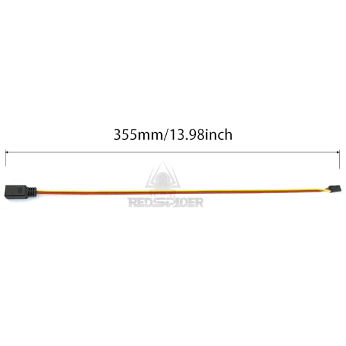 2pcs JR Style Servo Plug Splitter 1 Male to 2/4/5Female Y Harness Leads Y Splitter Cable Lead Wire 350mm for RC Cars Airplane Drone Receiver Servo ESC Cable Servo Fan 2pcs (1 Male to 2Female)